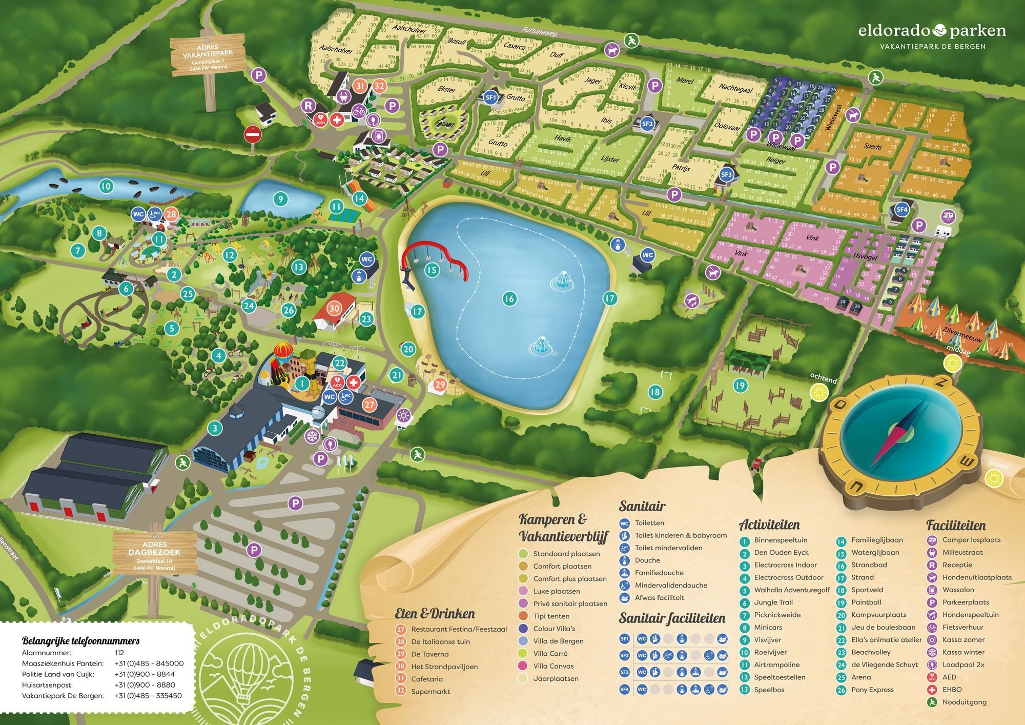 Plattegrond Vakantiepark De Bergen